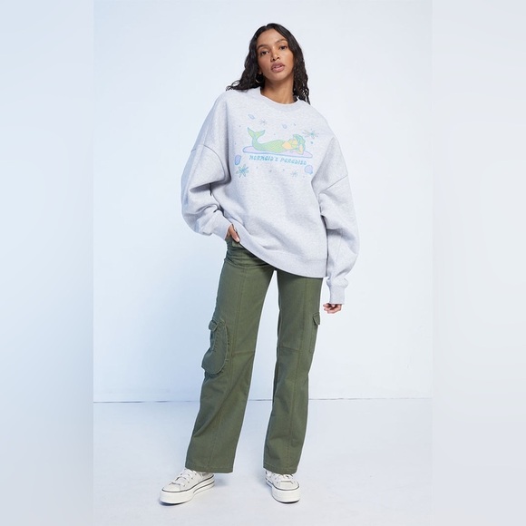 PacSun Mermaid's Paradise Oversized Sweatshirt - Picture 1 of 12